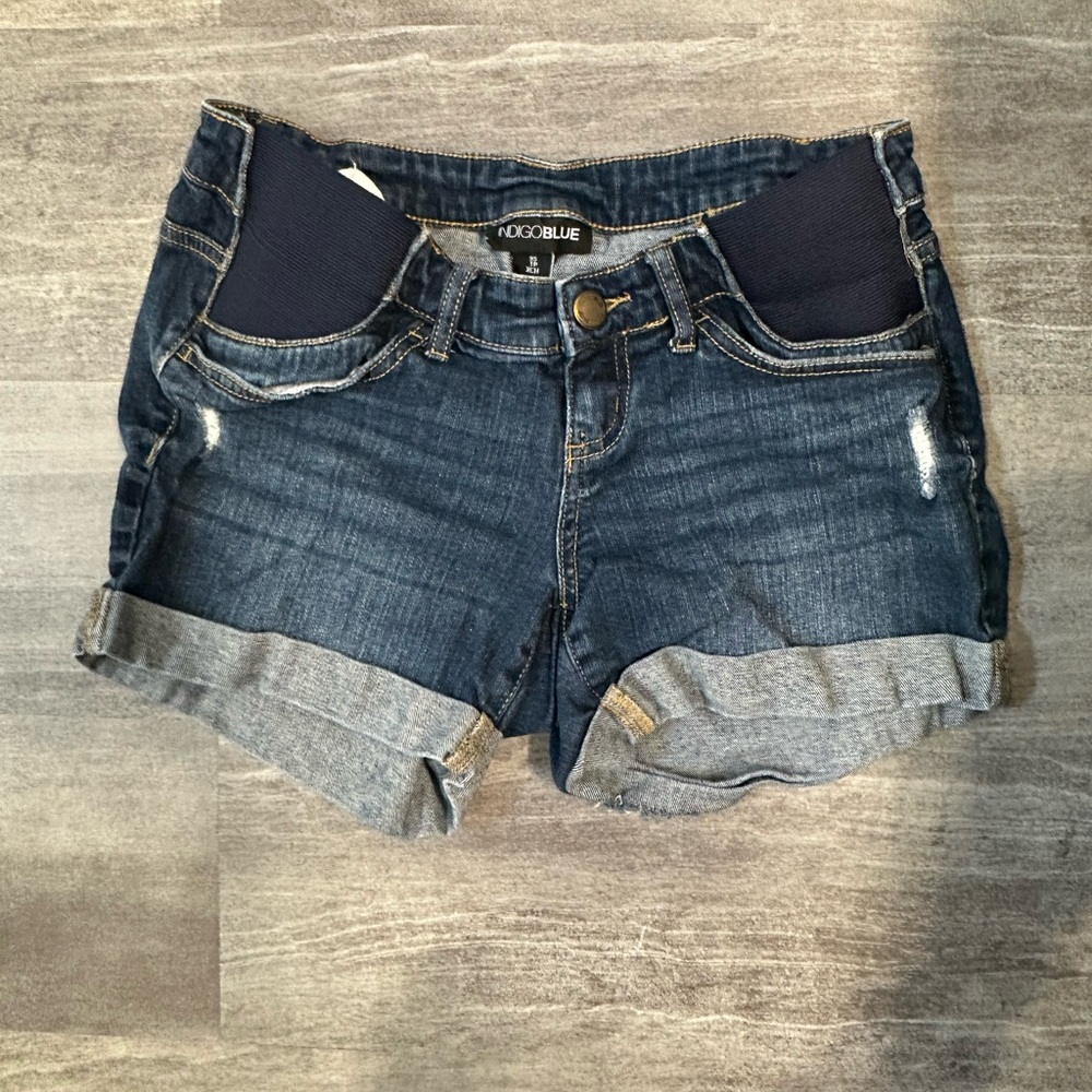 Indigo Blue Women's Maternity Shorts